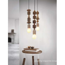 Long Shape Wooden Holder Pendant Lamp